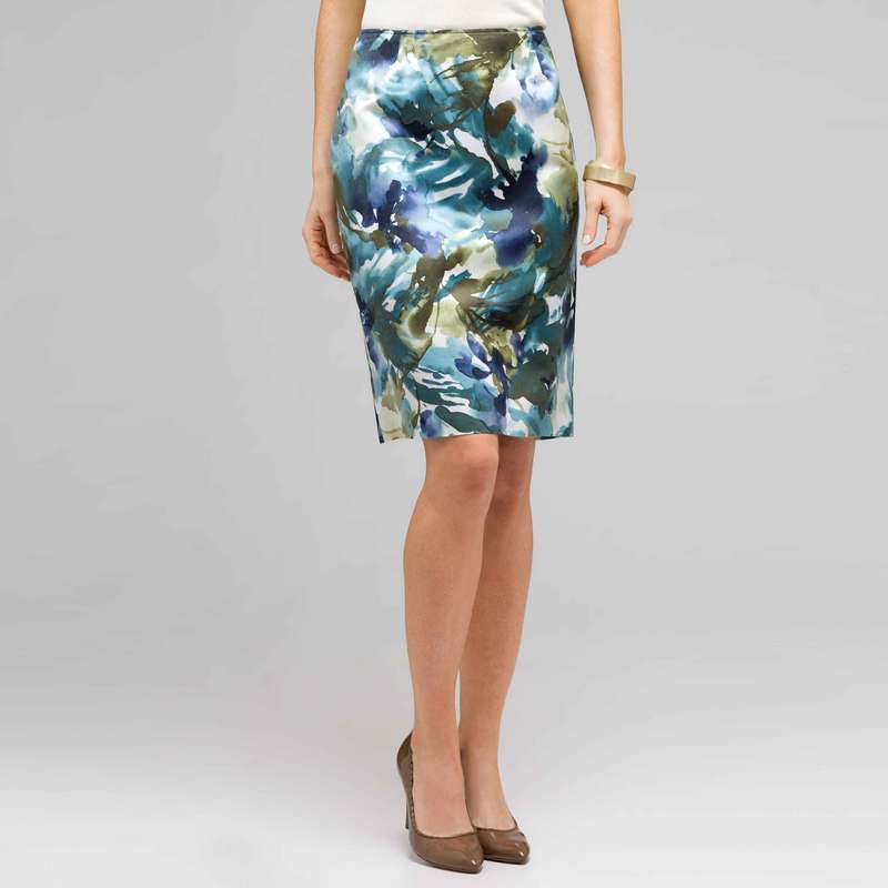 Floral Pencil Skirt, , large